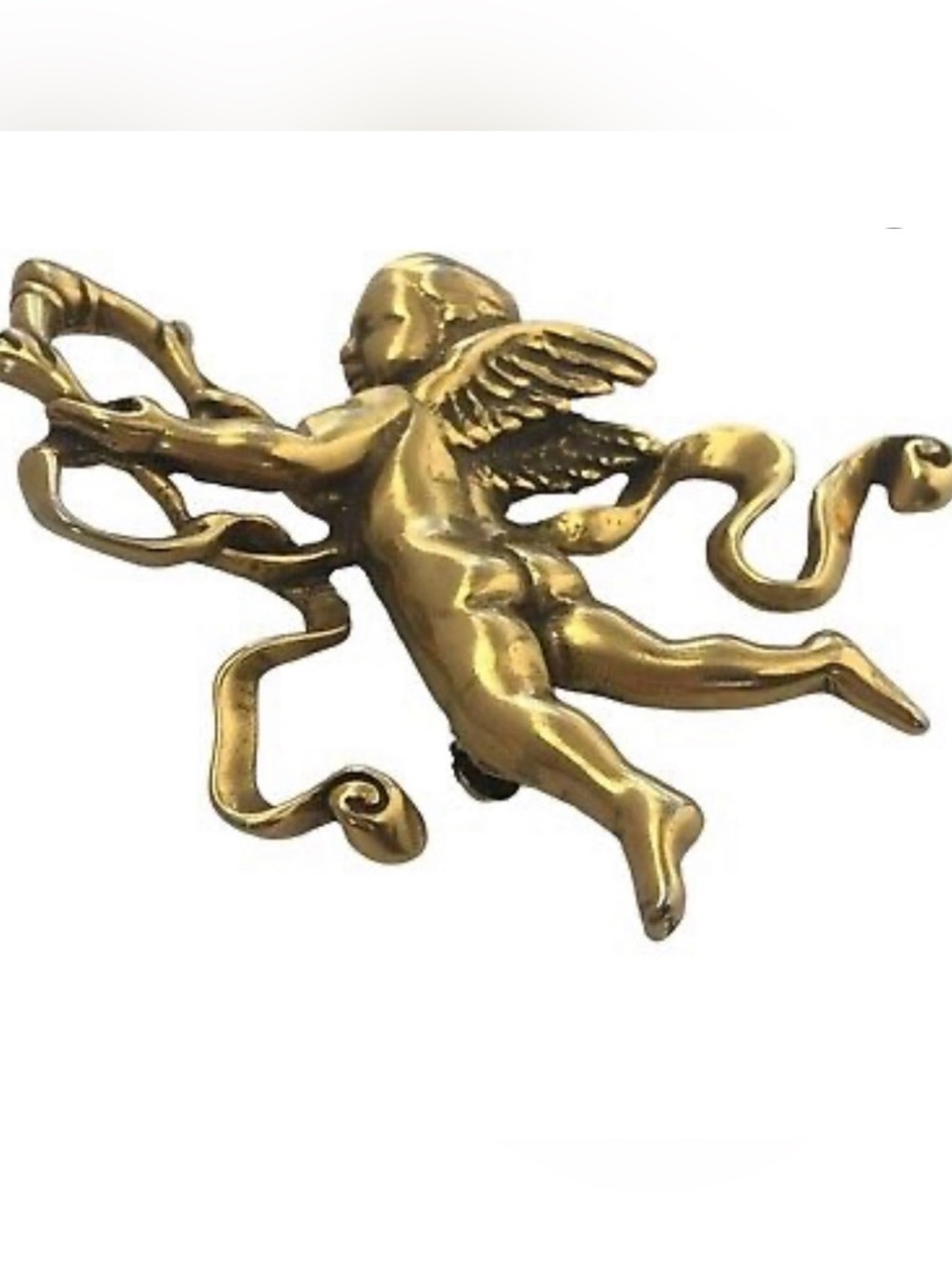 MMA Metropolitan Museum Of Art  Cherub Heart Arrow Brooch, Signed M91